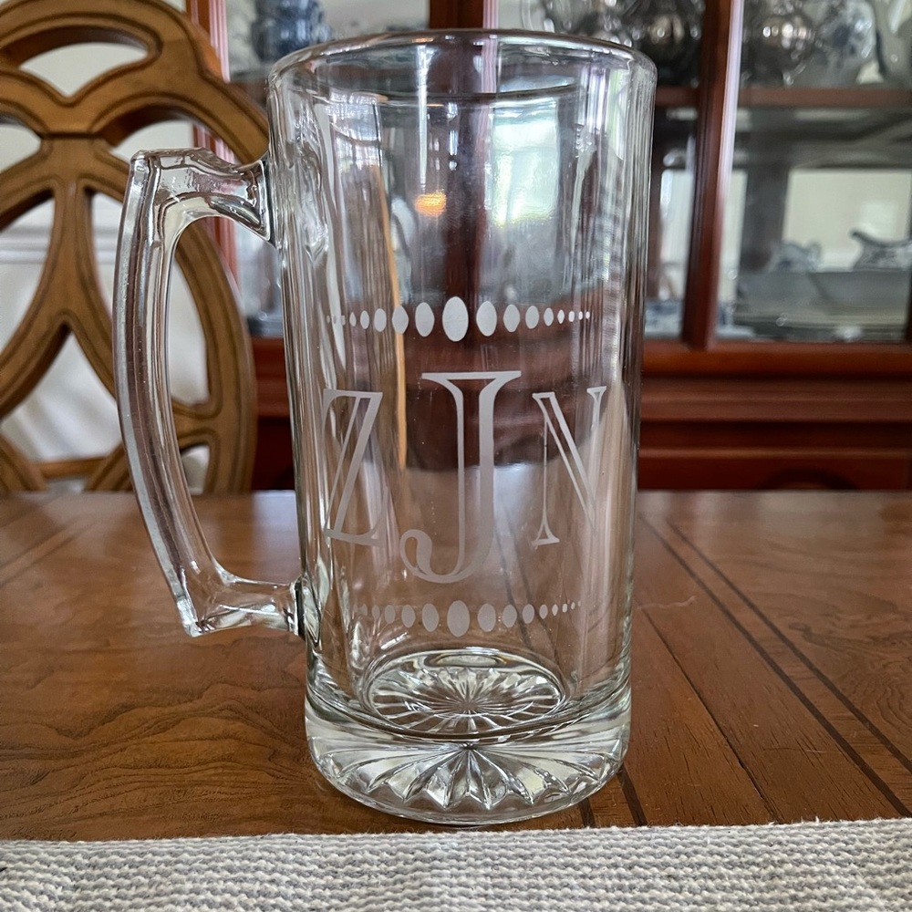 Glass Beer Mug Personalized